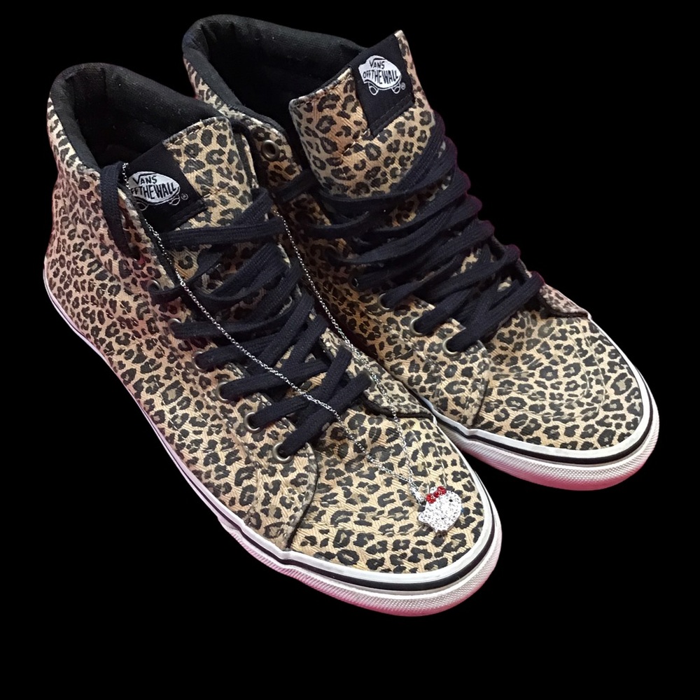 Vans Off The Wall Leopard SK8-Hi Slim Sneaker 8.5 - Picture 2 of 11